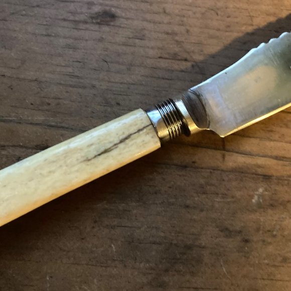 Magnificent 1923 cake knife in bone & silver - Picture 6 of 6